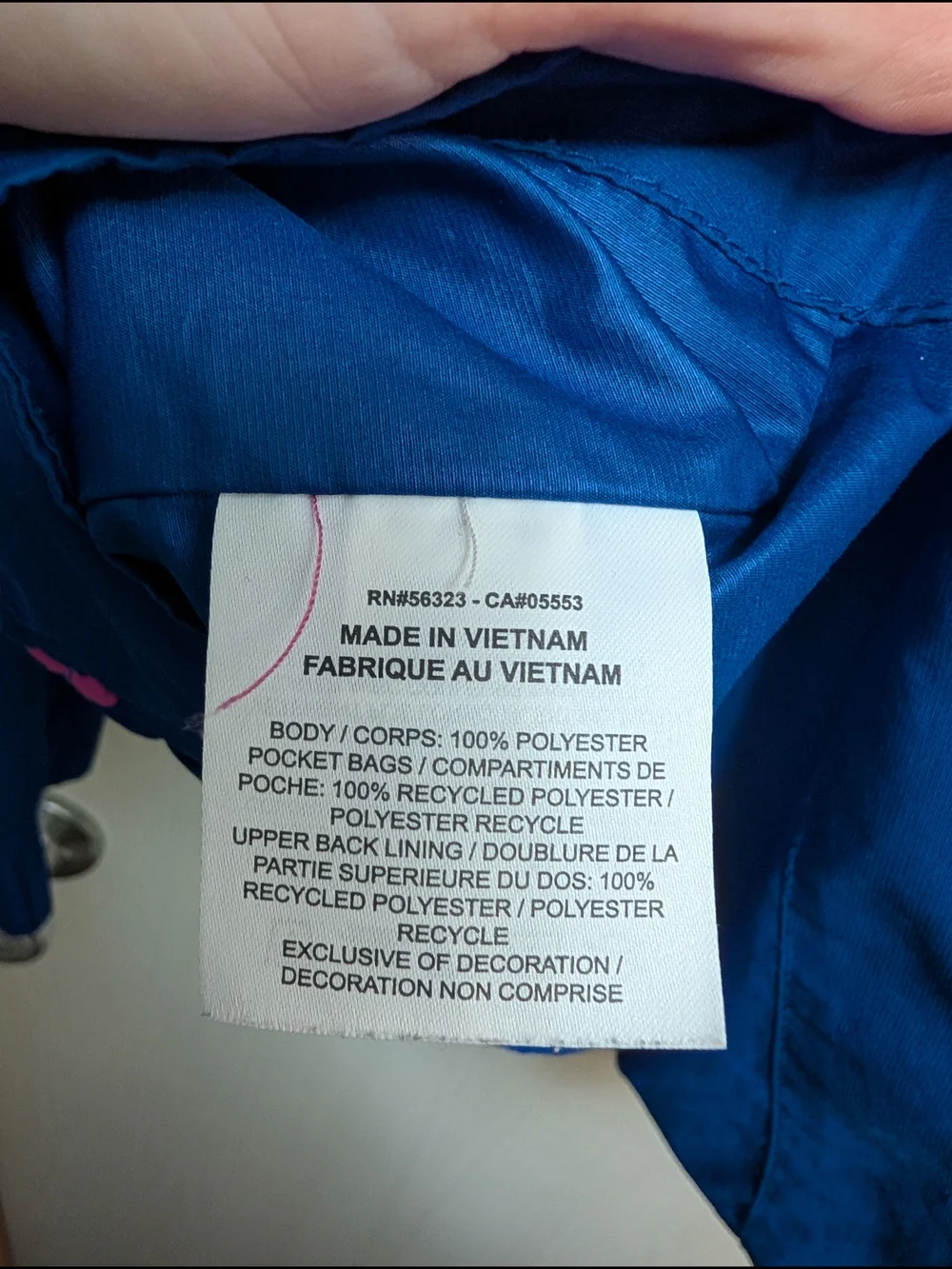 Nike Jacket Women's Pink and Blue Windbreaker Hooded Sportswear Athleisure Large